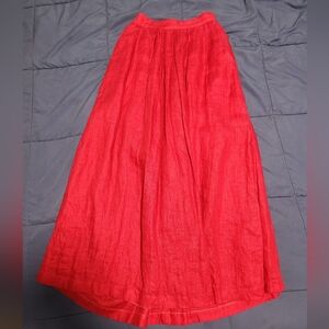 Beautiful Magenta Irish Linen Skirt